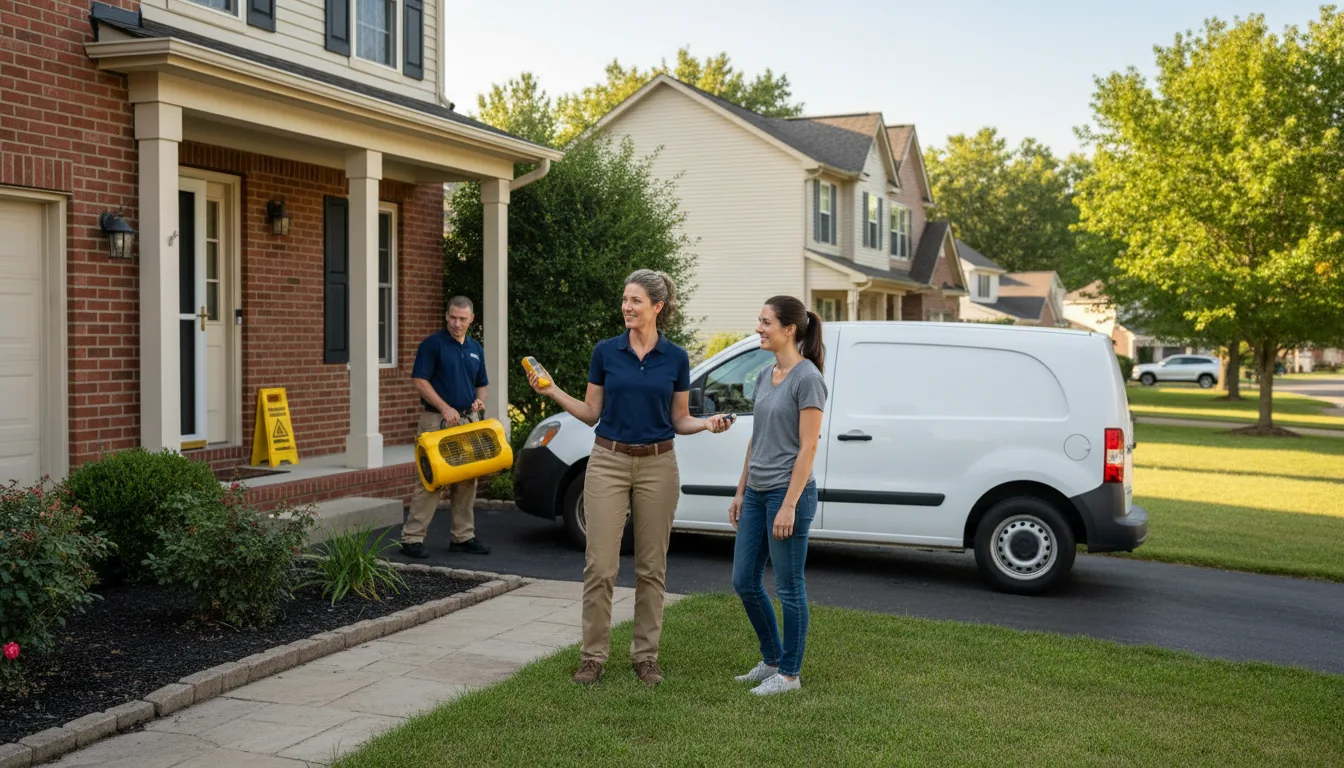 Residential water damage restoration in Toluca, IL
